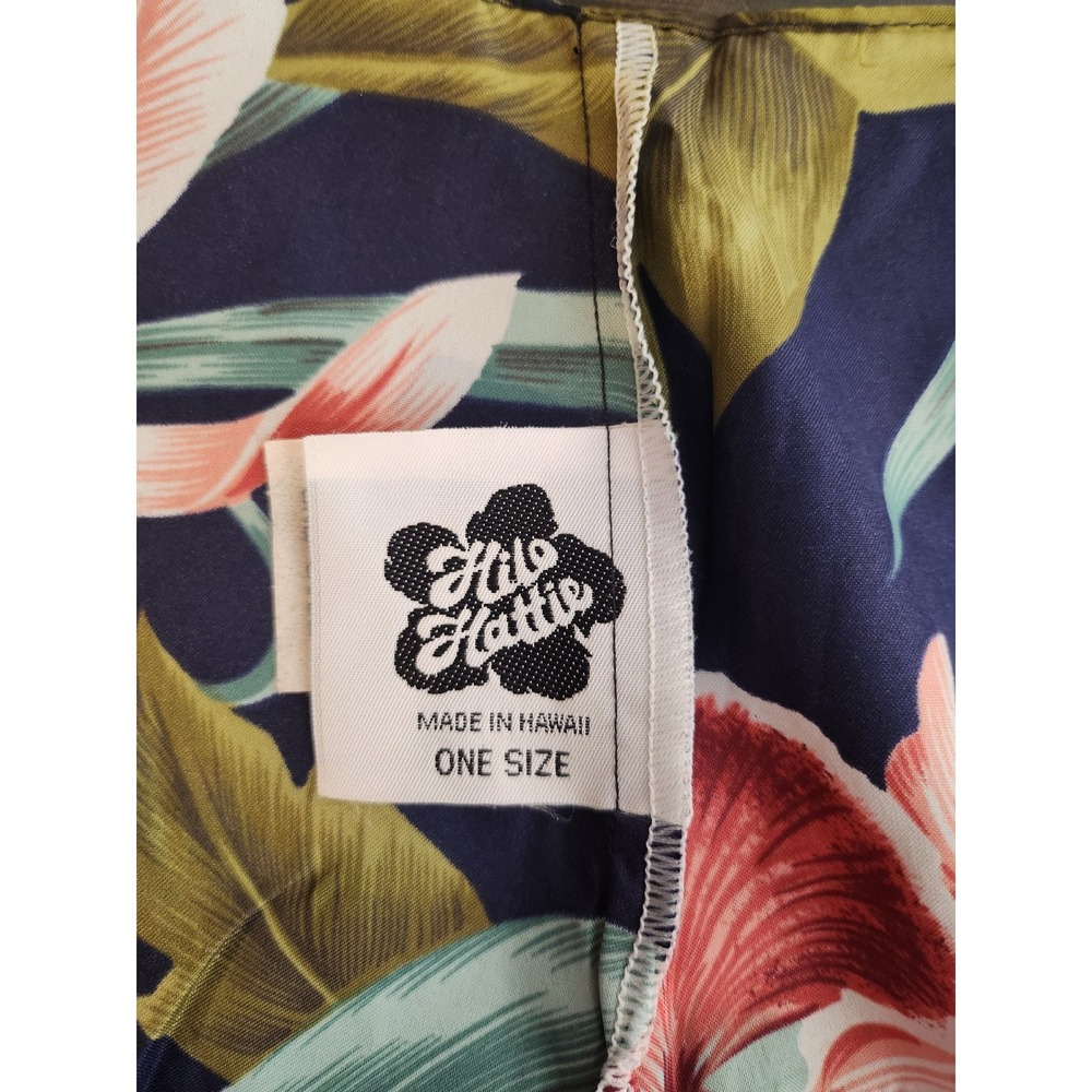 Hilo Hattie Tropical Sarong Swimsuit Cover Up Wrap One Size Floral Blue - Picture 4 of 6